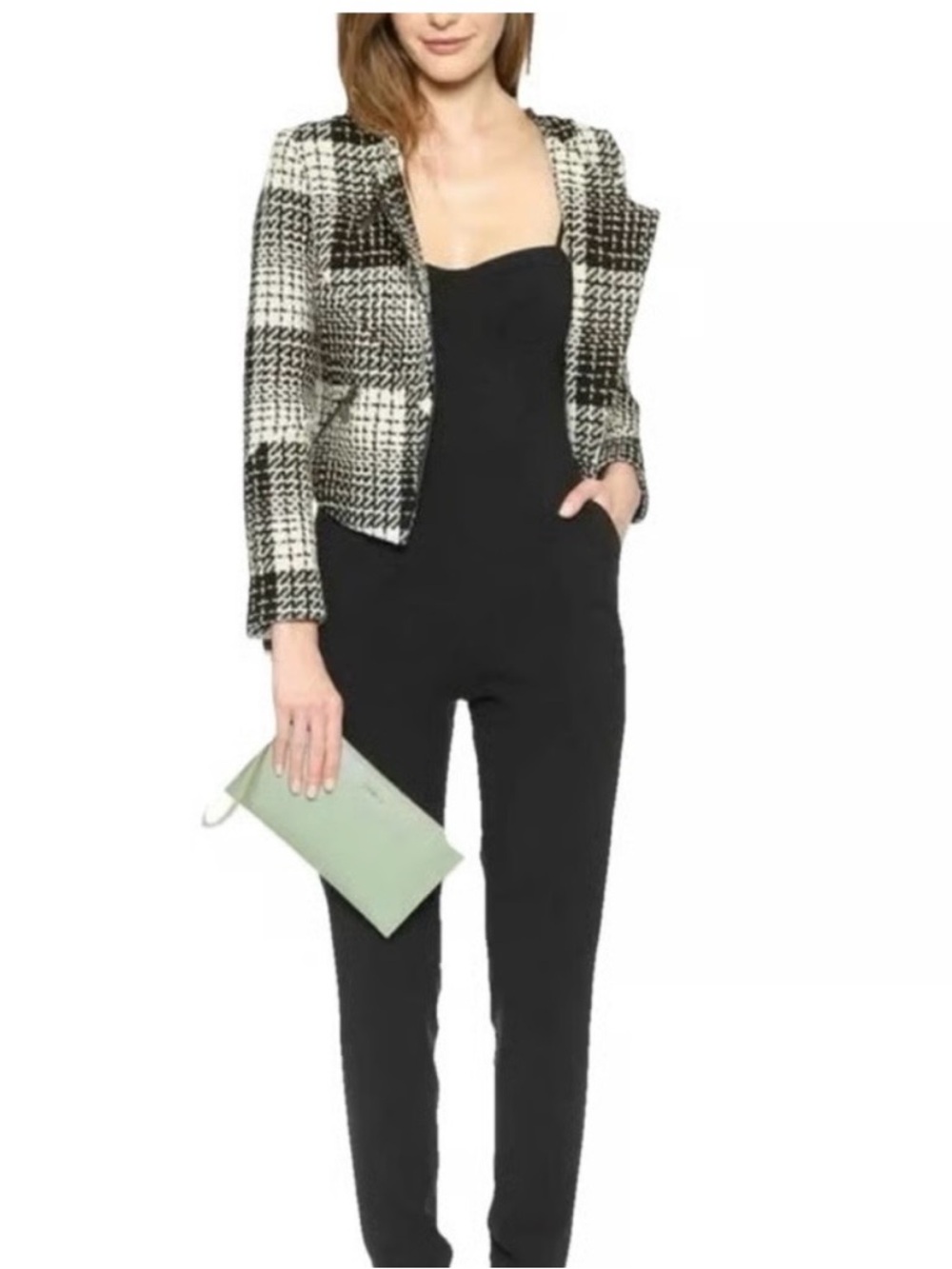 Haute Hippie Wool Blend Asymmetrical Full Zip Moto Jacket